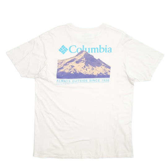 Mens Cream Columbia Sportswear  Short Sleeve T Shirt