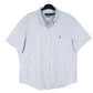 Mens Blue Ralph Lauren Seersucker Short Sleeve Shirt