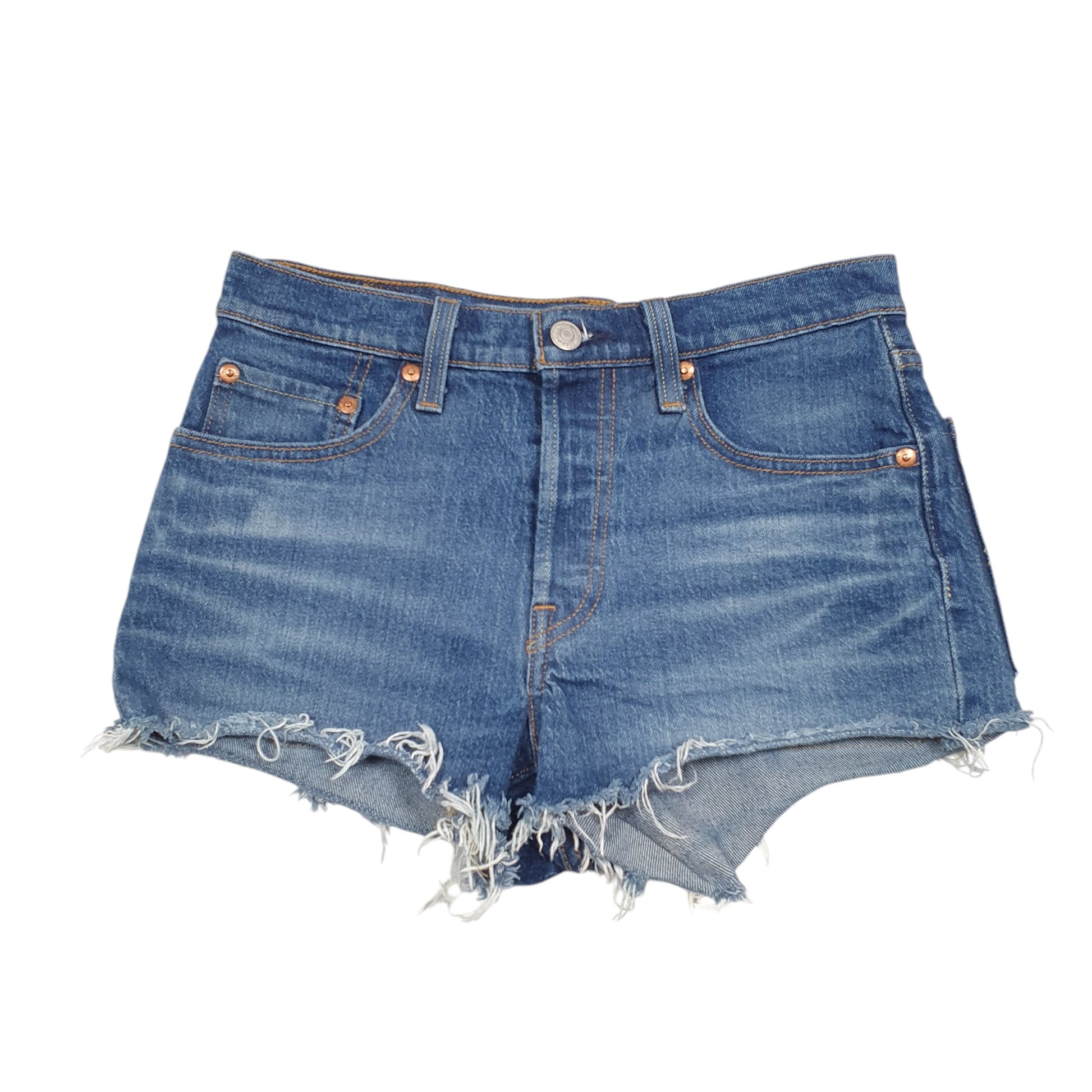 Womens Denim 501 Womens Shorts Womens Levis Blue Denim 501 Jorts