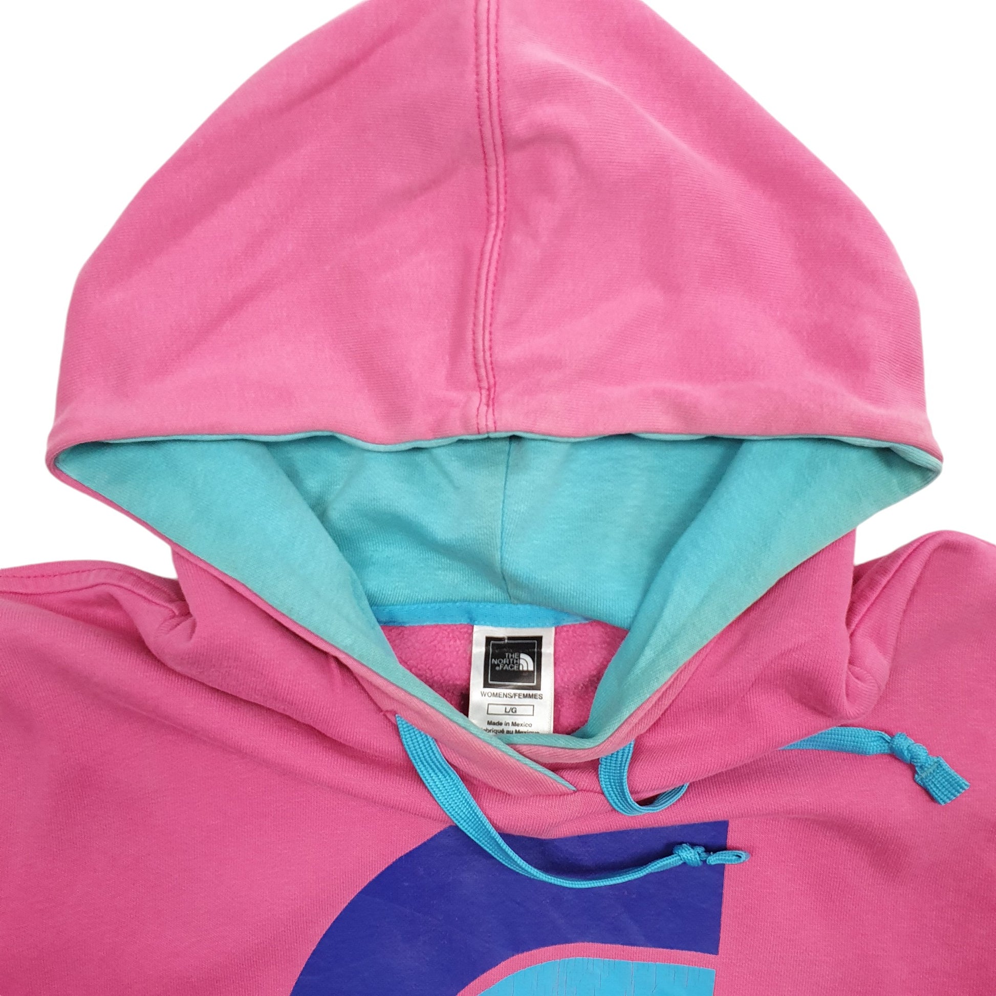 Womens Pink The North Face Spellout Hoodie Jumper