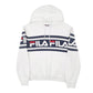 Mens White Fila Spellout Hoodie Jumper