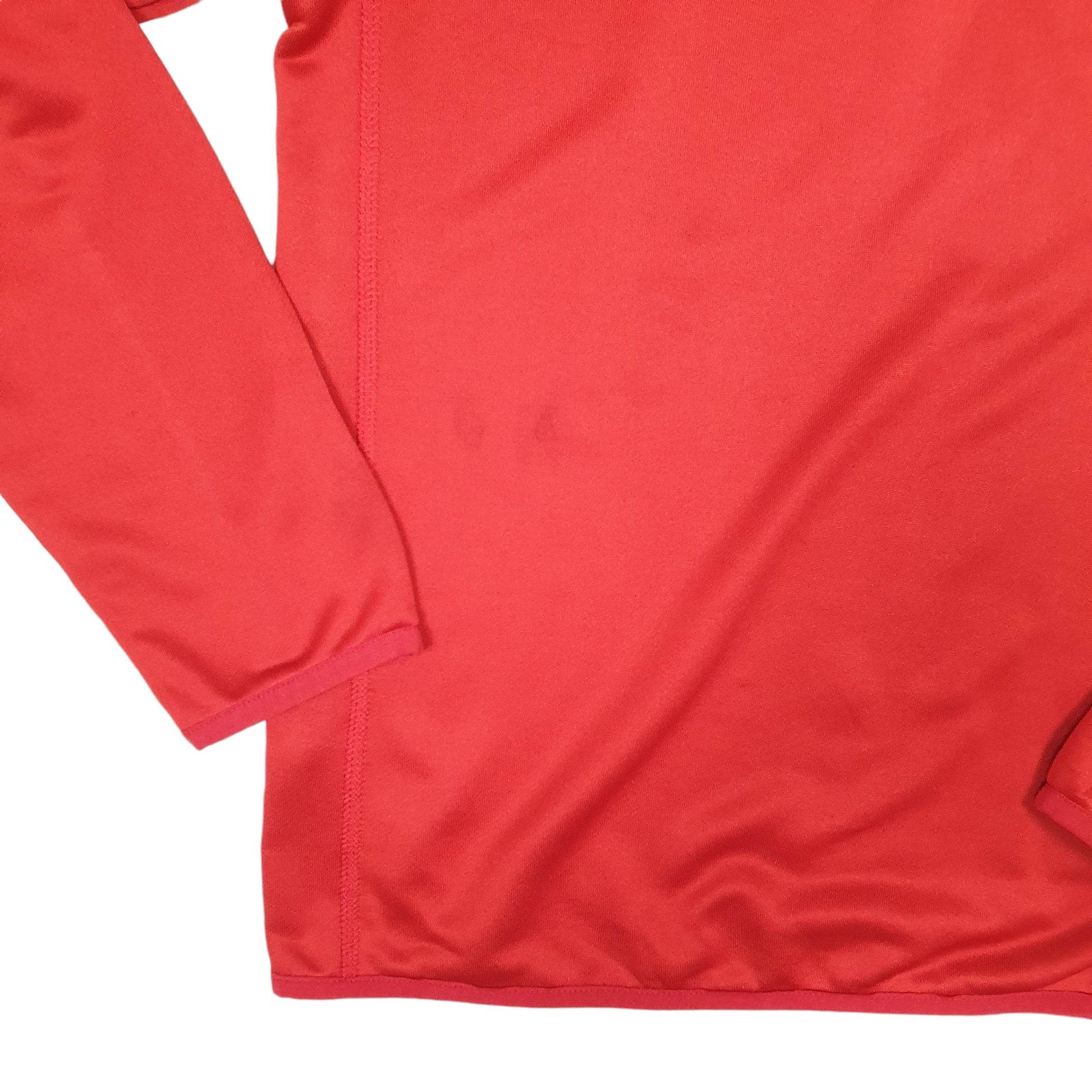 Mens Red Adidas Climalite Active Varsity Athletics Quarter Zip Jumper