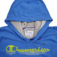 Mens Blue Champion Spellout Hoodie Jumper