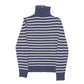 Womens Navy Lauren Ralph Lauren Knit Nautical Stripe Sailing Yachting Quarter Zip Jumper