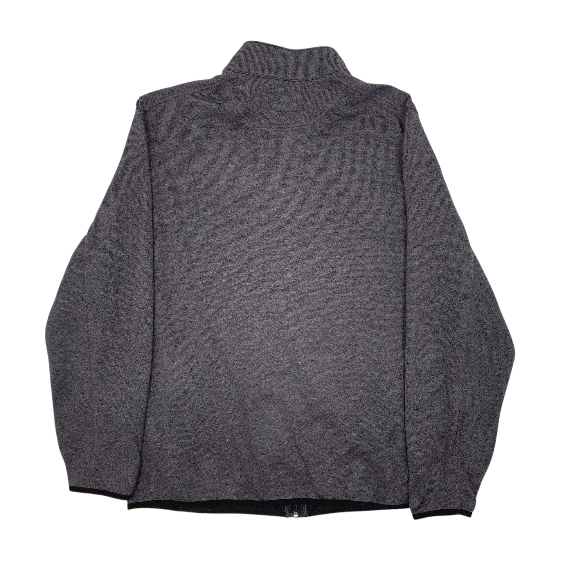 Mens Grey Wrangler Outdoor Full Zip Jumper