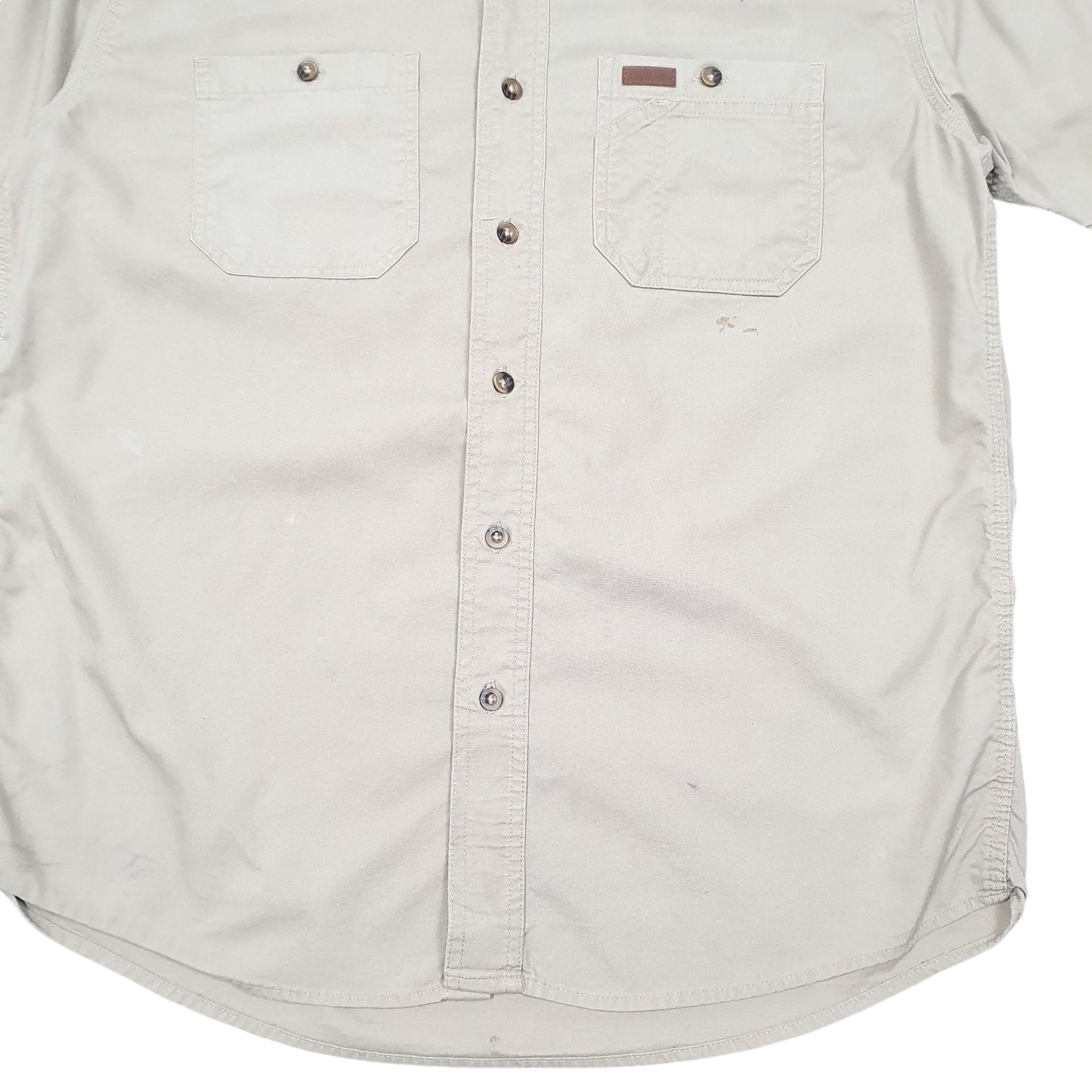 Mens Beige Carhartt Workwear Short Sleeve Shirt