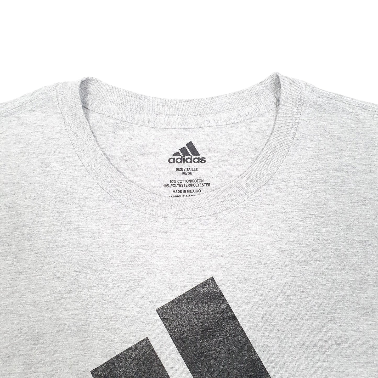 Mens Grey Adidas Spellout Short Sleeve T Shirt