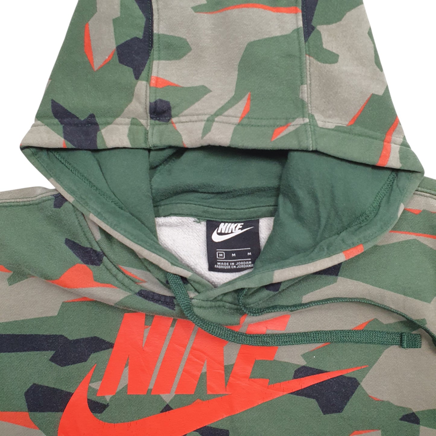 Mens Camo Nike Camo Spellout Hoodie Jumper