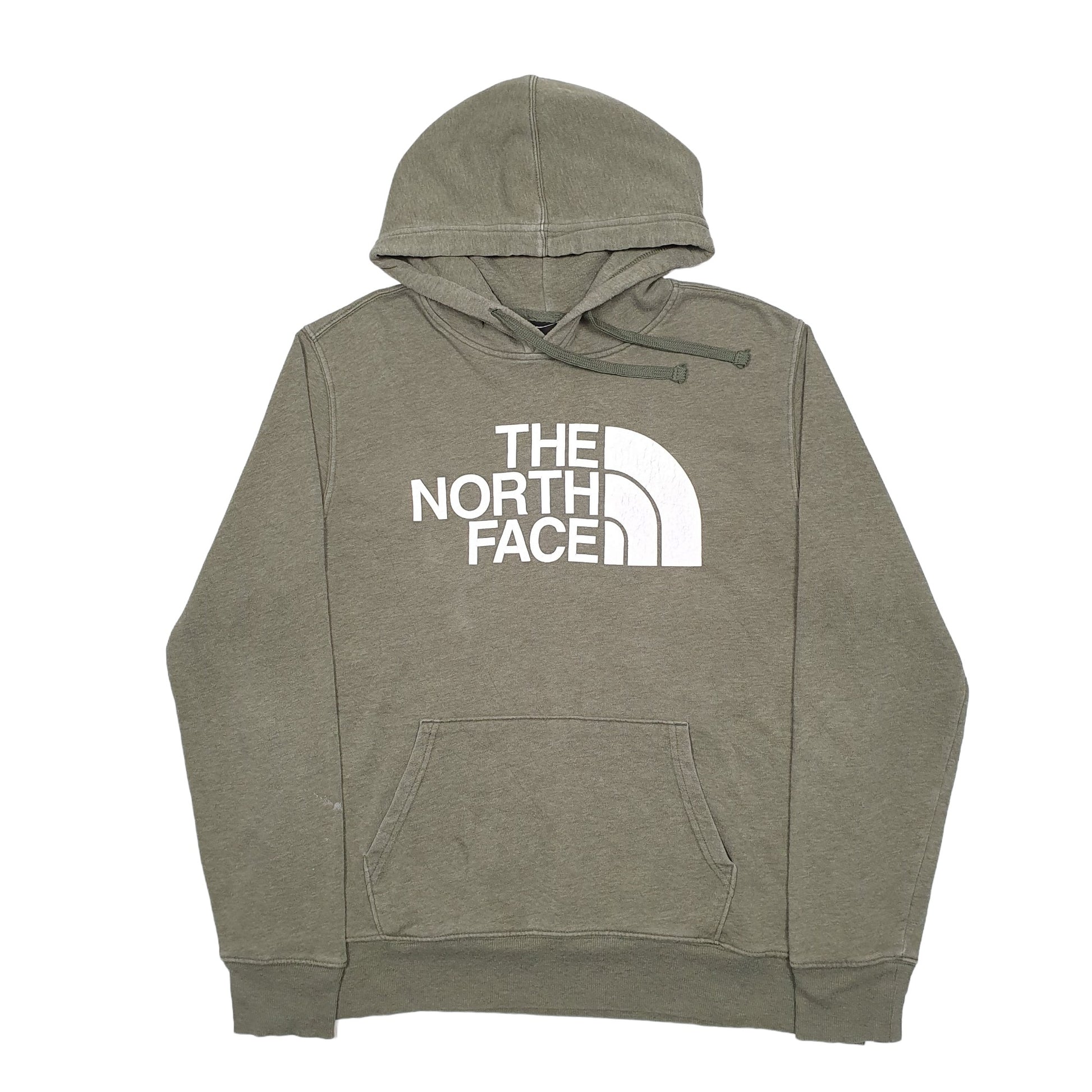 Mens Khaki The North Face Spellout Hoodie Jumper