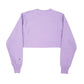 Womens Purple Champion Crop Top Reverse Weave Crewneck Jumper