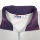 Mens White Fila  Quarter Zip Jumper