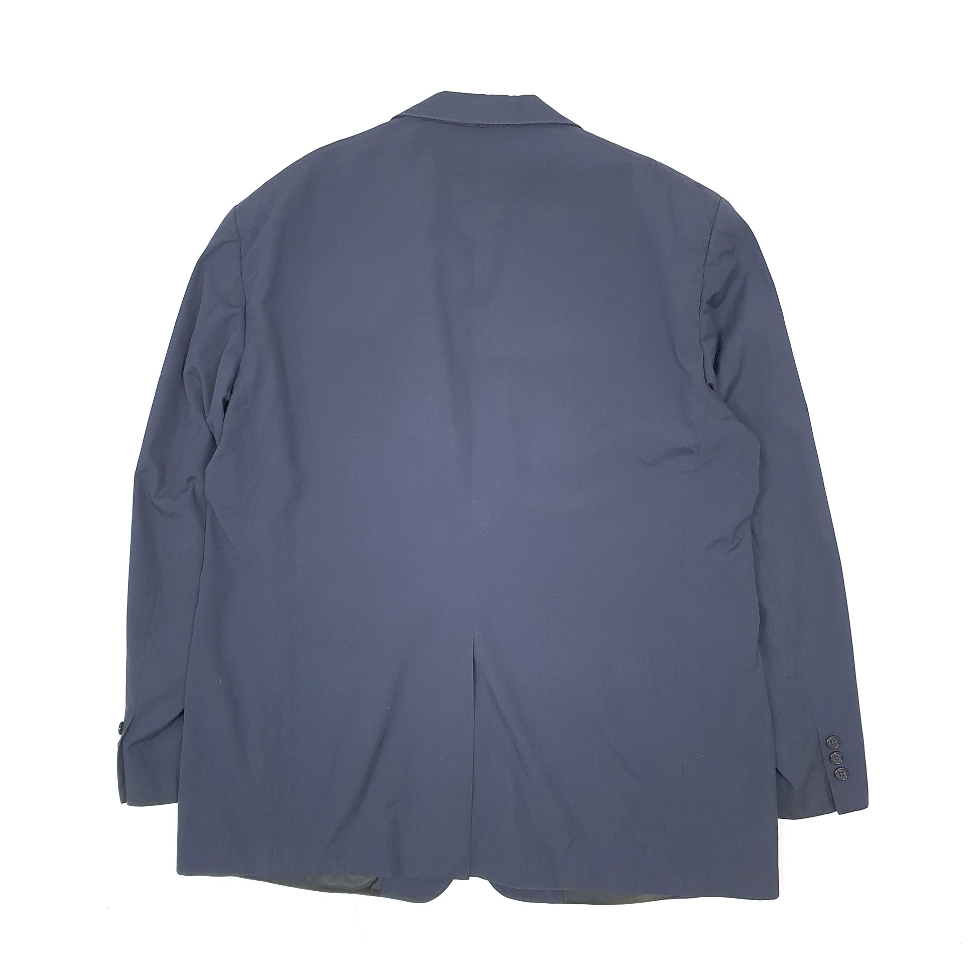 Mens Navy Brooks Brothers Made in USA Crewneck Coat