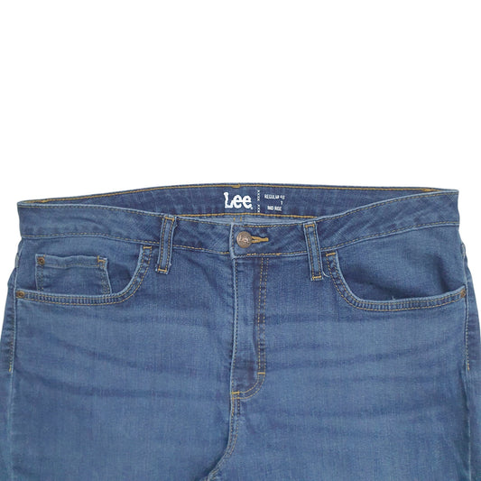 Womens Blue Lee Stretch Fit Waist Mid Rise JeansW36 L28