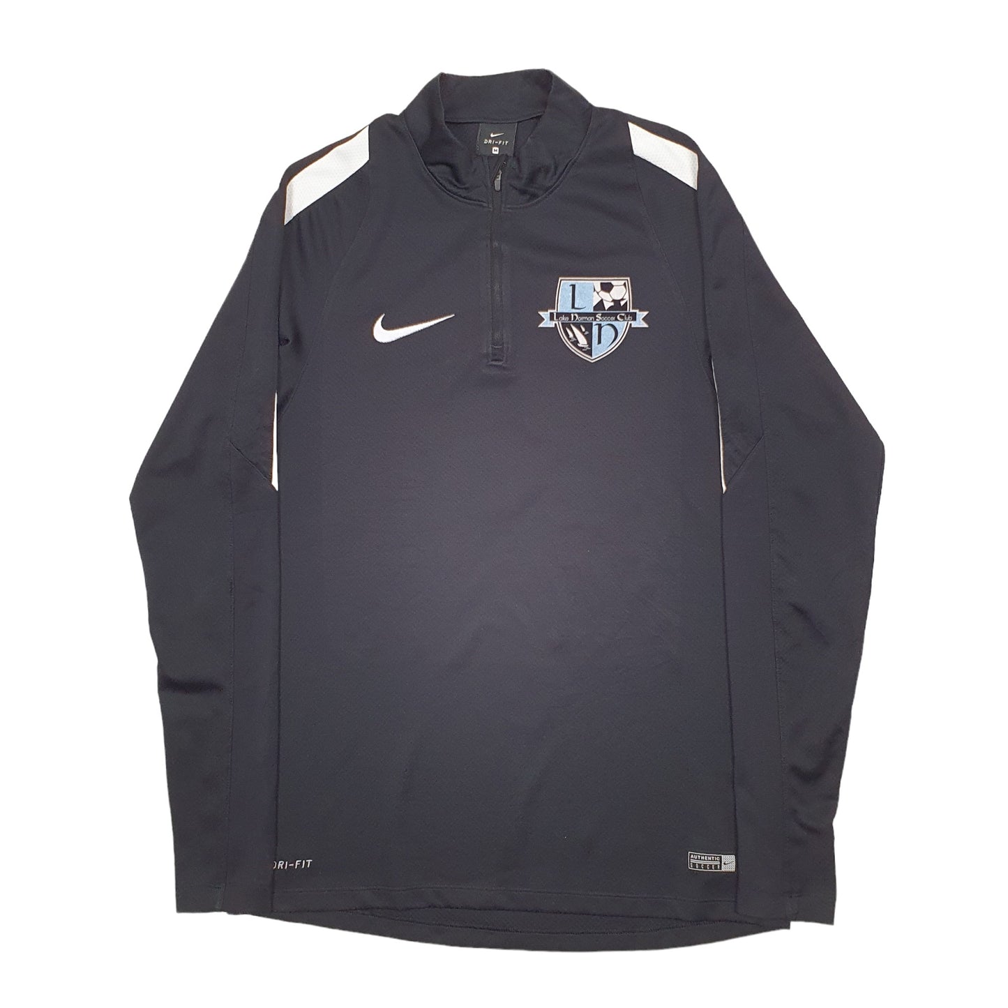 Mens Black Nike Soccer Quarter Zip Jumper