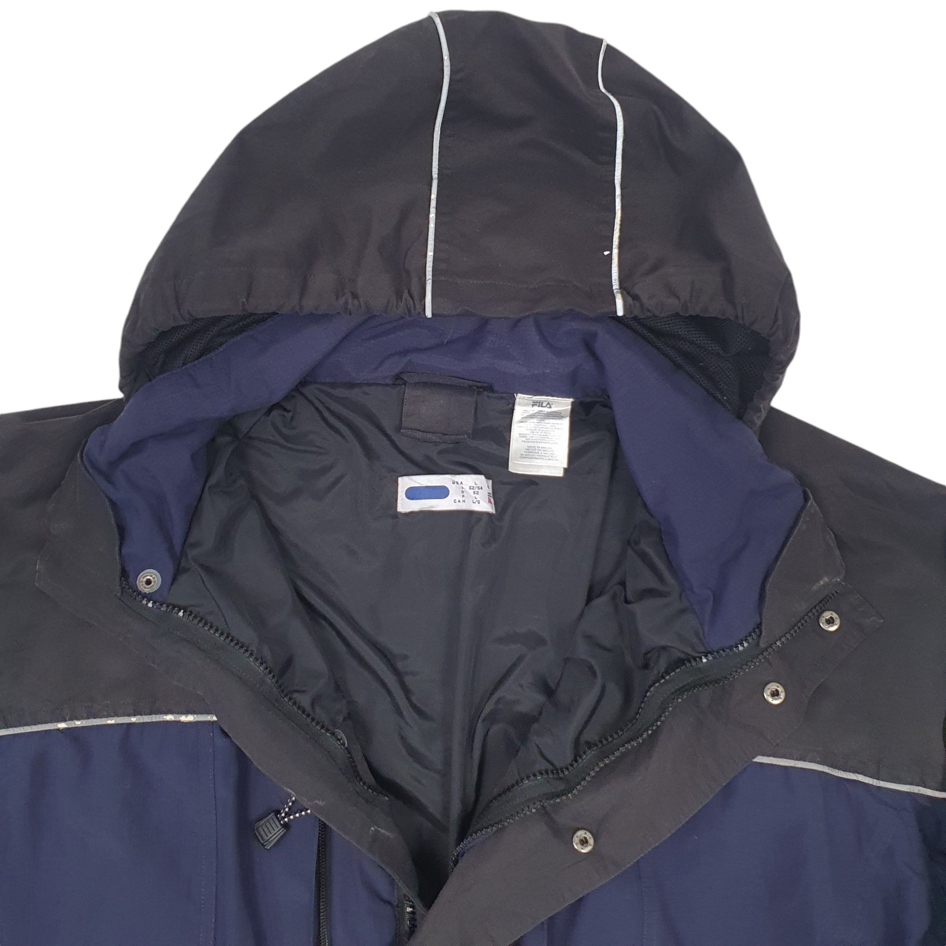 Mens Navy Fila  Full Zip Coat