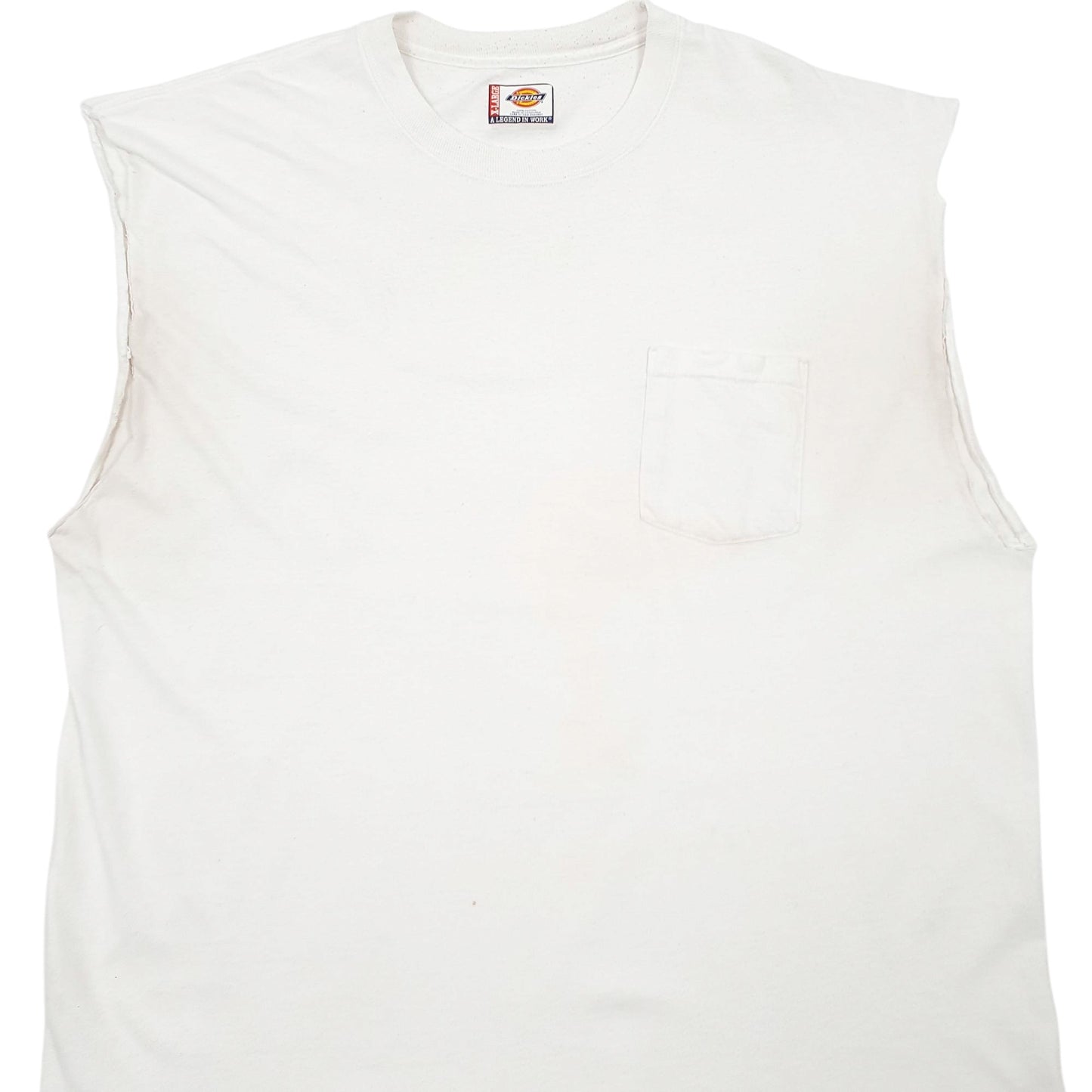 Mens White Dickies Vest Short Sleeve T Shirt