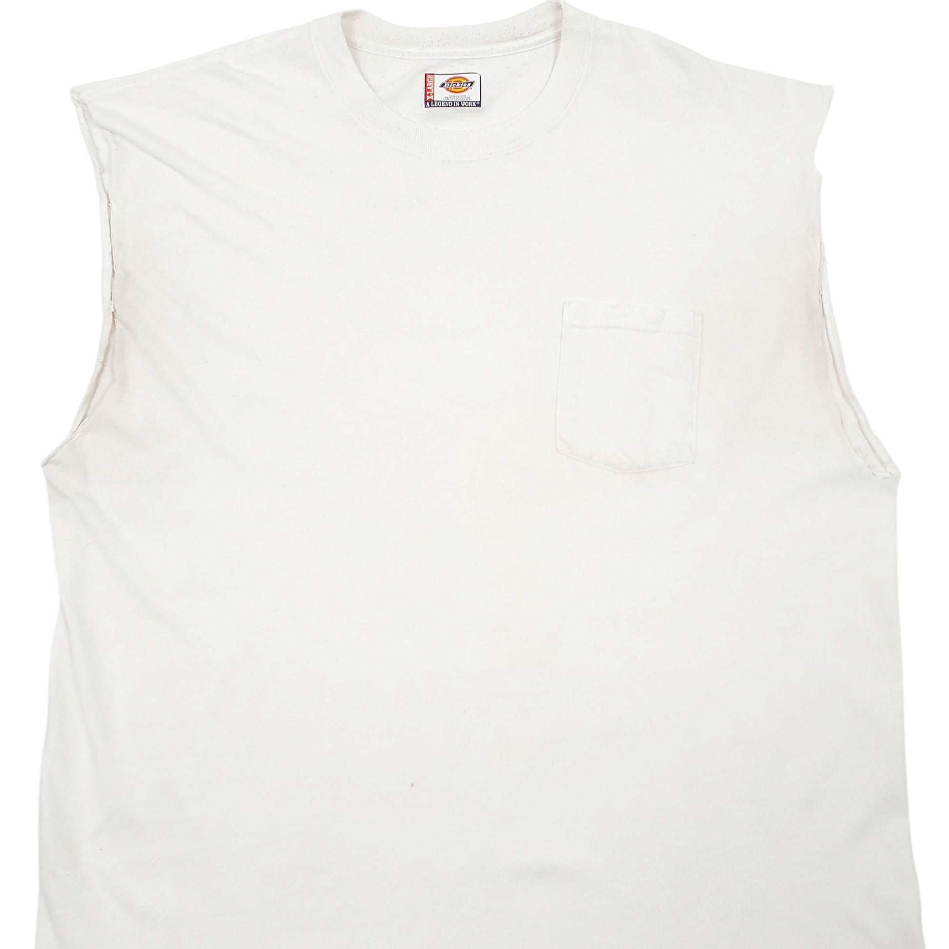 Mens White Dickies Vest Short Sleeve T Shirt