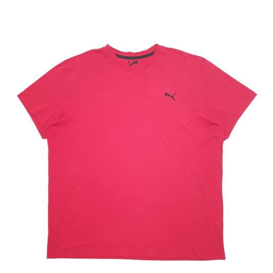 Mens Red Puma  Short Sleeve T Shirt