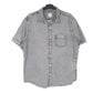 Mens Grey Levis Denim Standard Short Sleeve Shirt