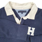 Mens Navy Tommy Hilfiger Knit Rugby V Neck Jumper