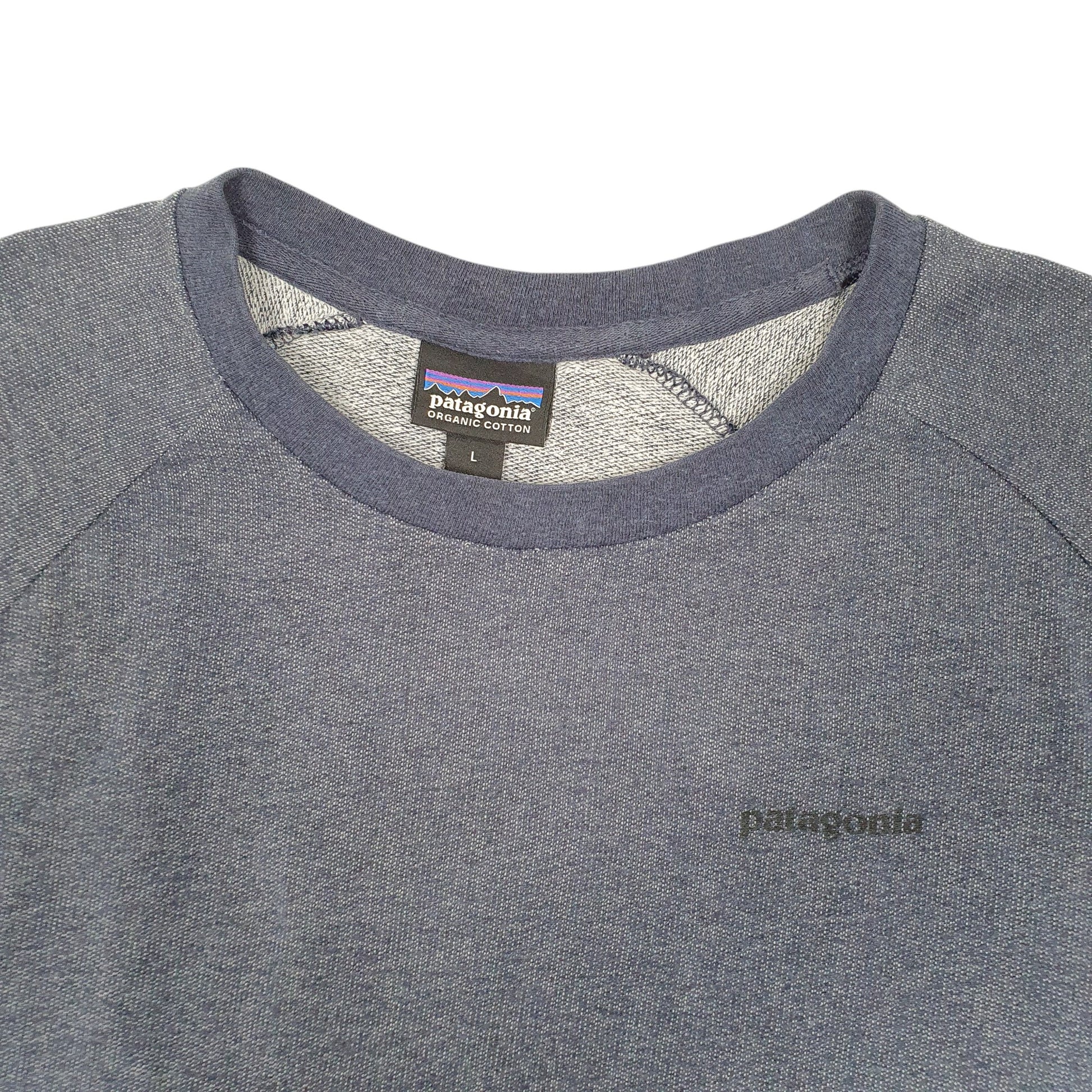 Mens Navy Patagonia Raglan Lightweight Spellout Crewneck Jumper
