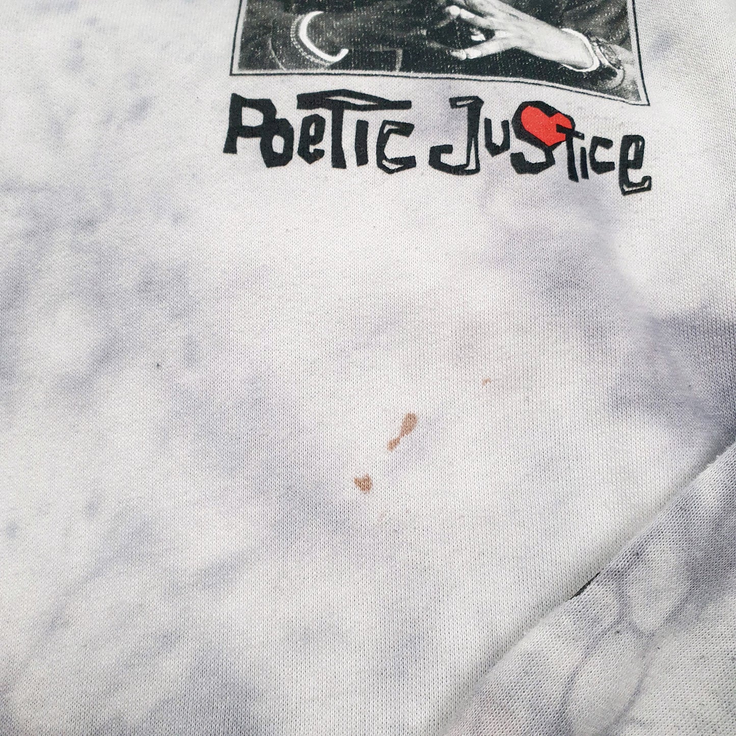 Mens Grey Chemistry Rapper Tupac Shakur Tie Dye Poetic Justice Hoodie Jumper