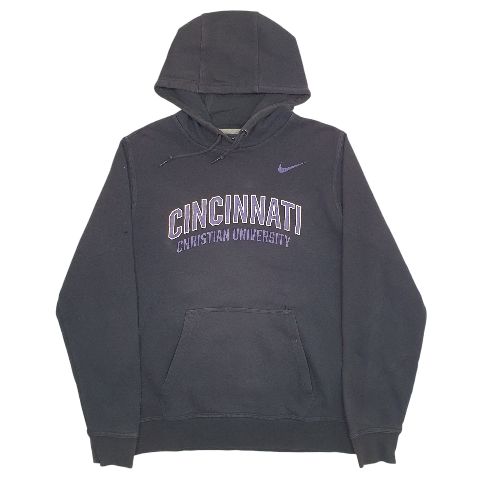 Mens Black Nike Cincinnati Christian University USA College Hoodie Jumper