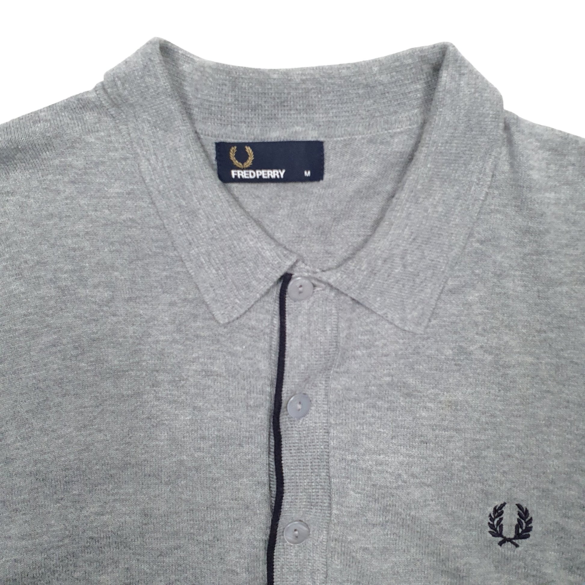 Mens Grey Fred Perry  Short Sleeve Polo Shirt