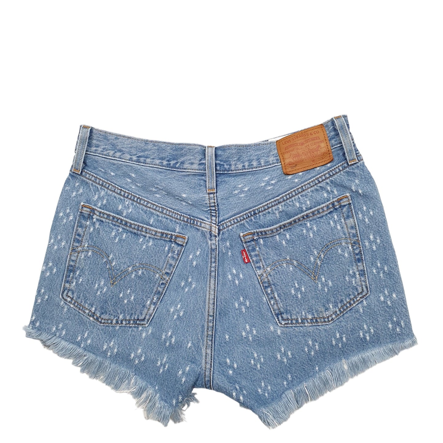 Womens Blue Levis 501 Jorts Denim Shorts