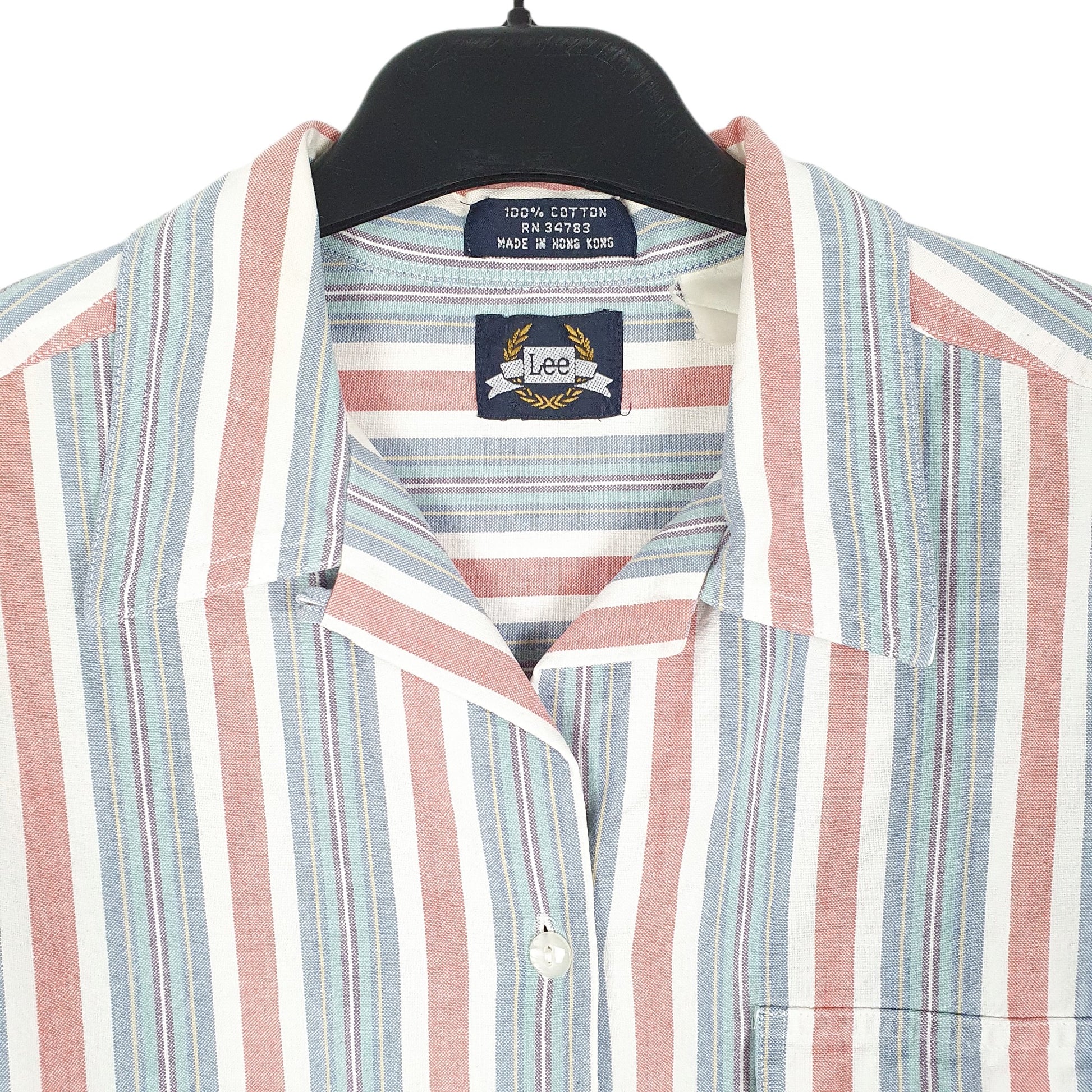 Mens Blue Lee  Short Sleeve Shirt