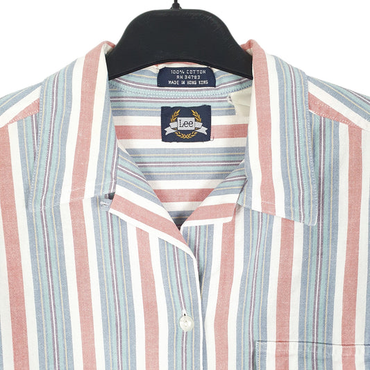 Mens Blue Lee  Short Sleeve Shirt