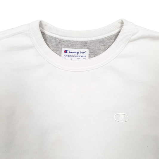 Mens White Champion  Crewneck Jumper