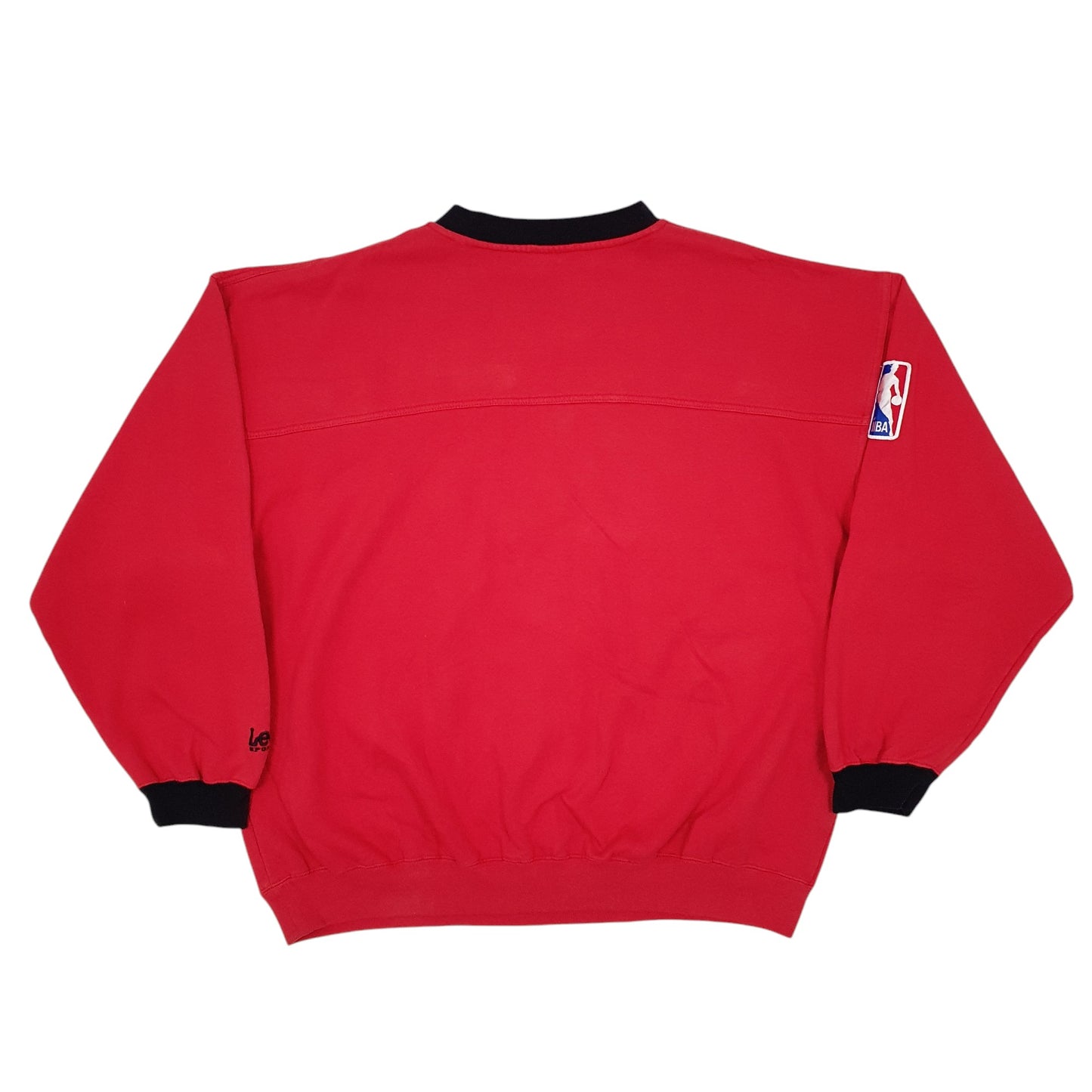 Mens Red Nutmeg Mills Chicago Bulls NBA Lee Sport Vintage 90s Crewneck Jumper