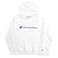 Womens White Champion Spellout Hoodie Jumper