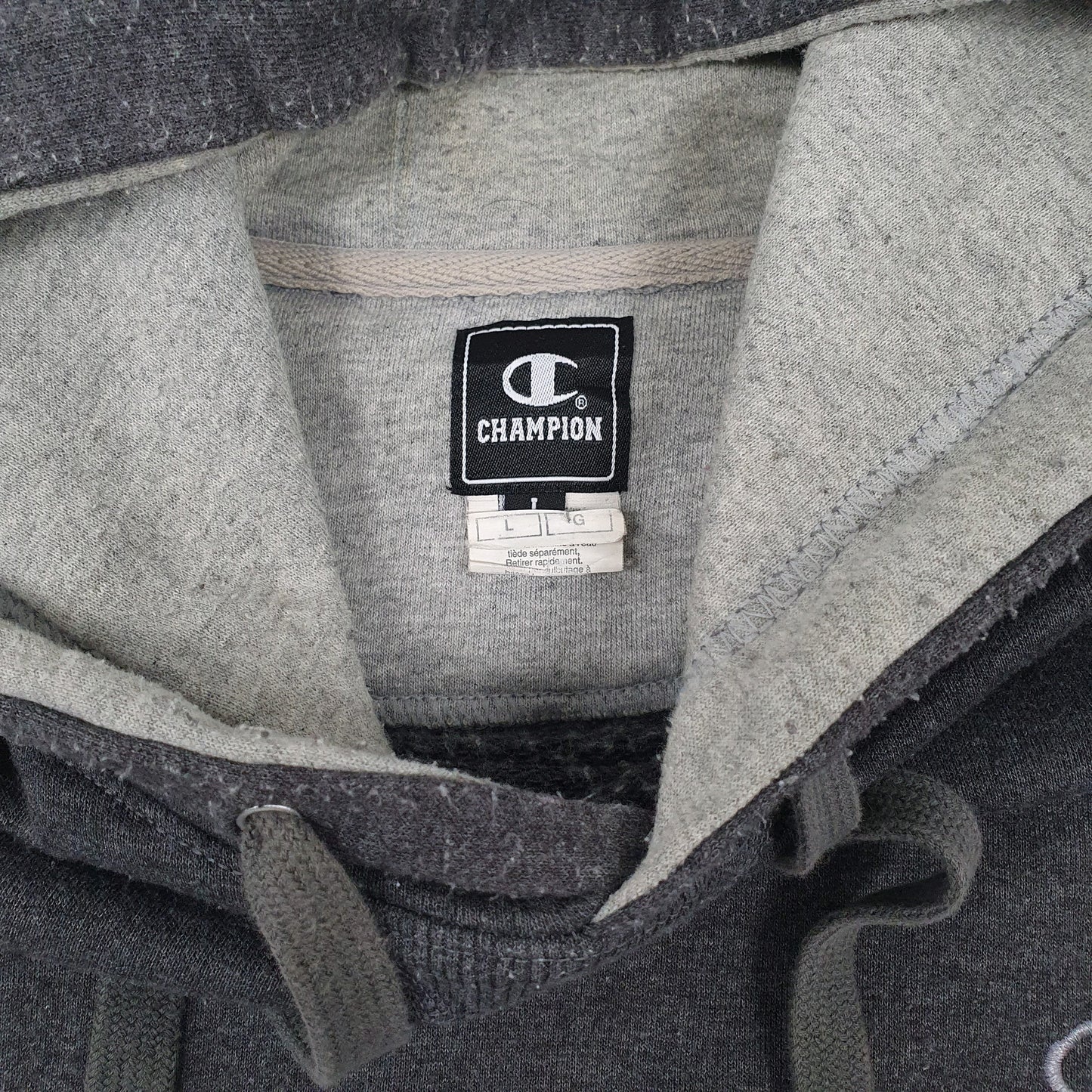 Mens Grey Champion  Hoodie Jumper