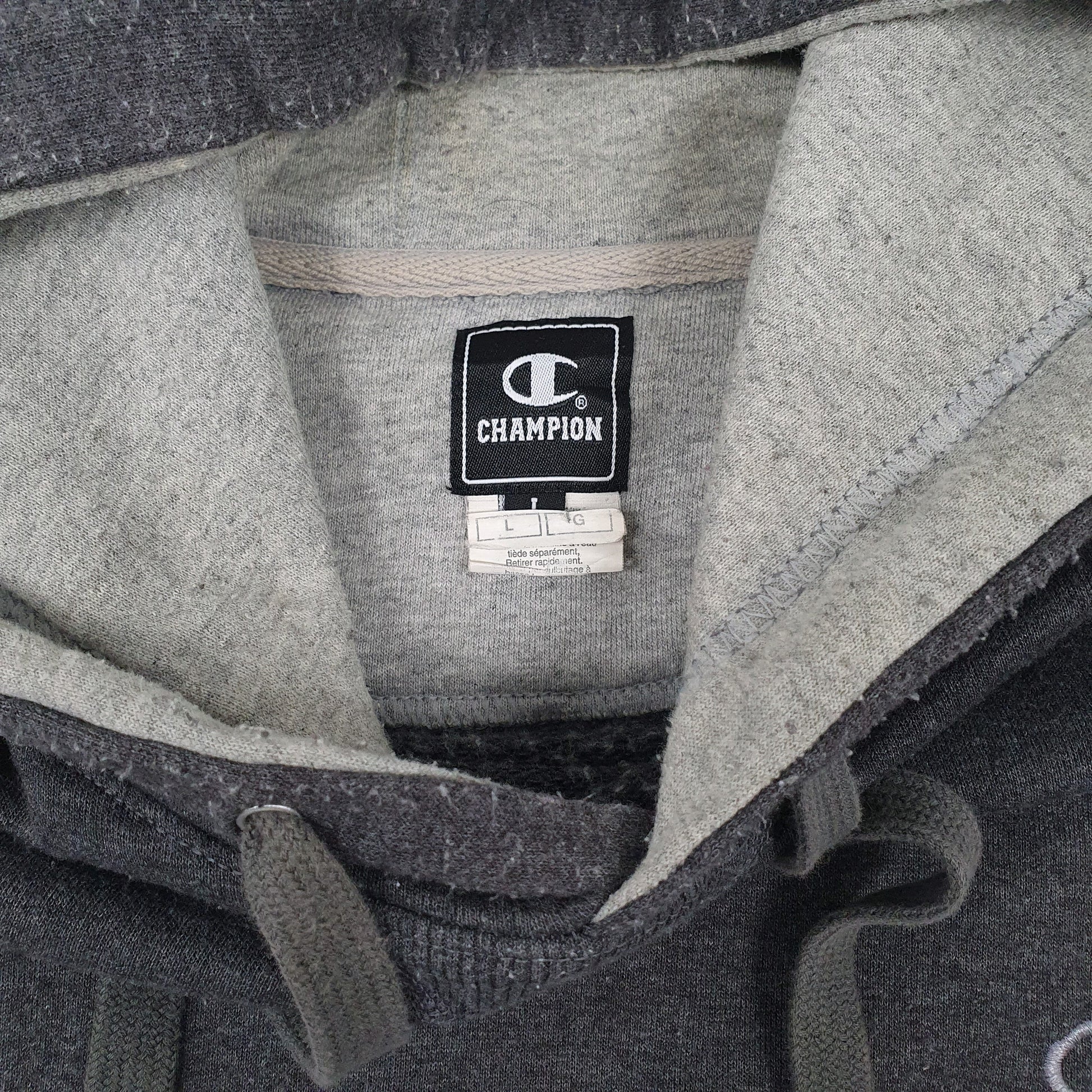 Mens Grey Champion  Hoodie Jumper