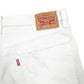 Womens White Levis 501 Jorts Hot Pants Disressed Denim Shorts