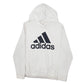 Womens White Adidas  Hoodie Jumper