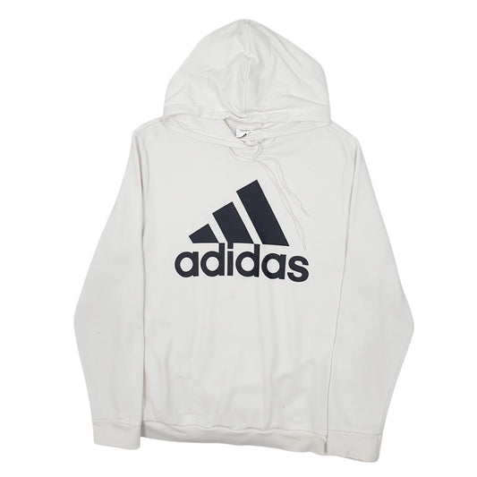 Womens White Adidas  Hoodie Jumper
