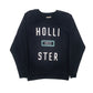 Mens Black Hollister Spellout Crewneck Jumper