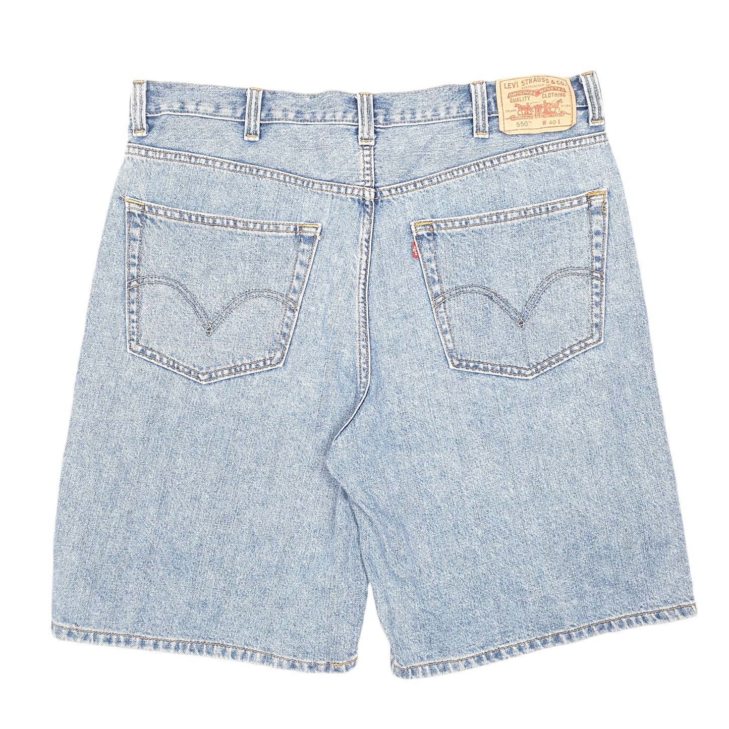 Mens Blue Levis Denim Jeans Jorts 550 Baggy Relaxed Denim Shorts