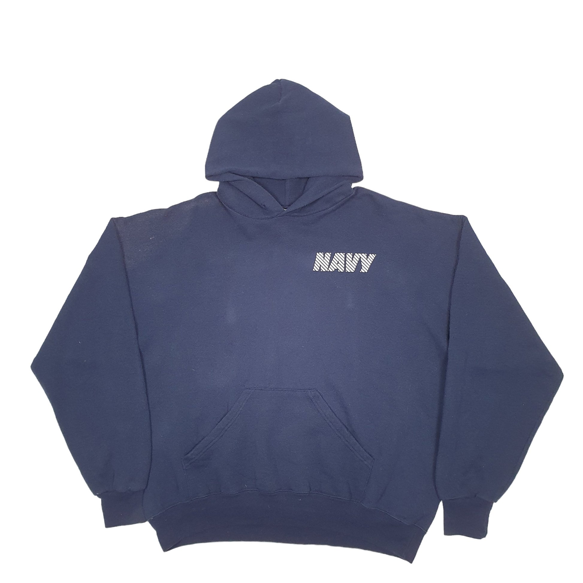 Mens Navy Soffe US Navy USN Made In USA Hoodie Jumper
