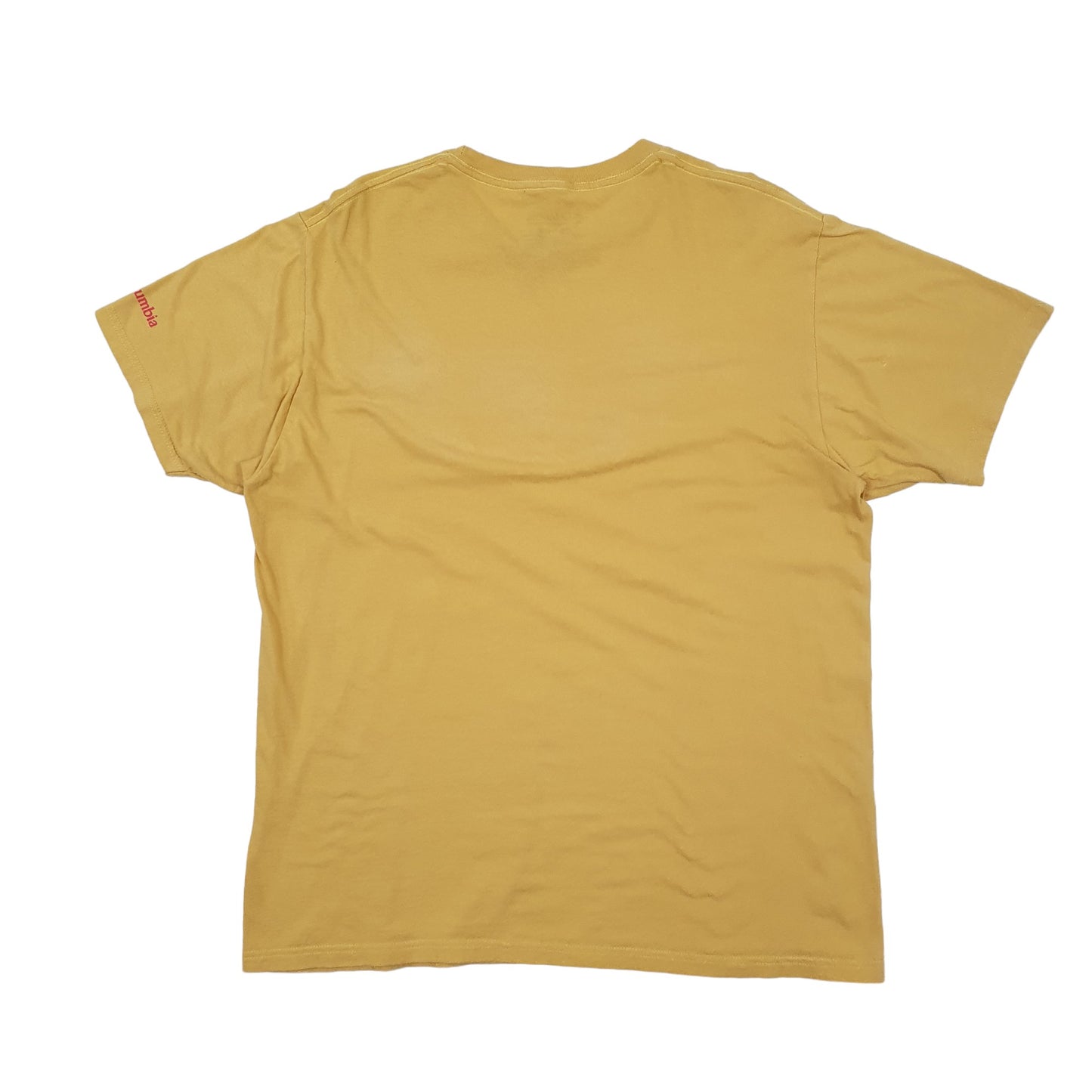 Mens Yellow Columbia Sportswear  Short Sleeve T Shirt