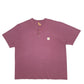 Mens Burgundy Carhartt Pocket Short Sleeve T Shirt