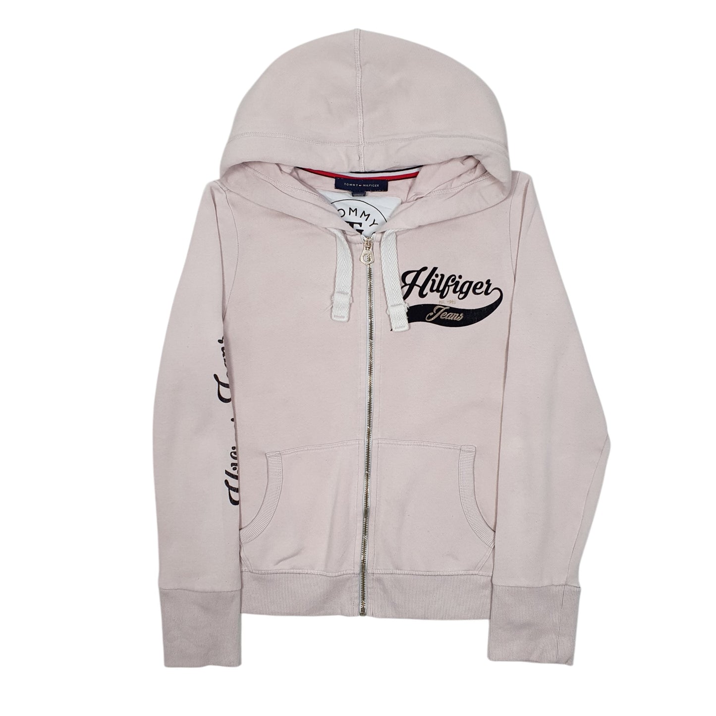 Womens Pink Tommy Hilfiger Hoodie Full Zip Jumper