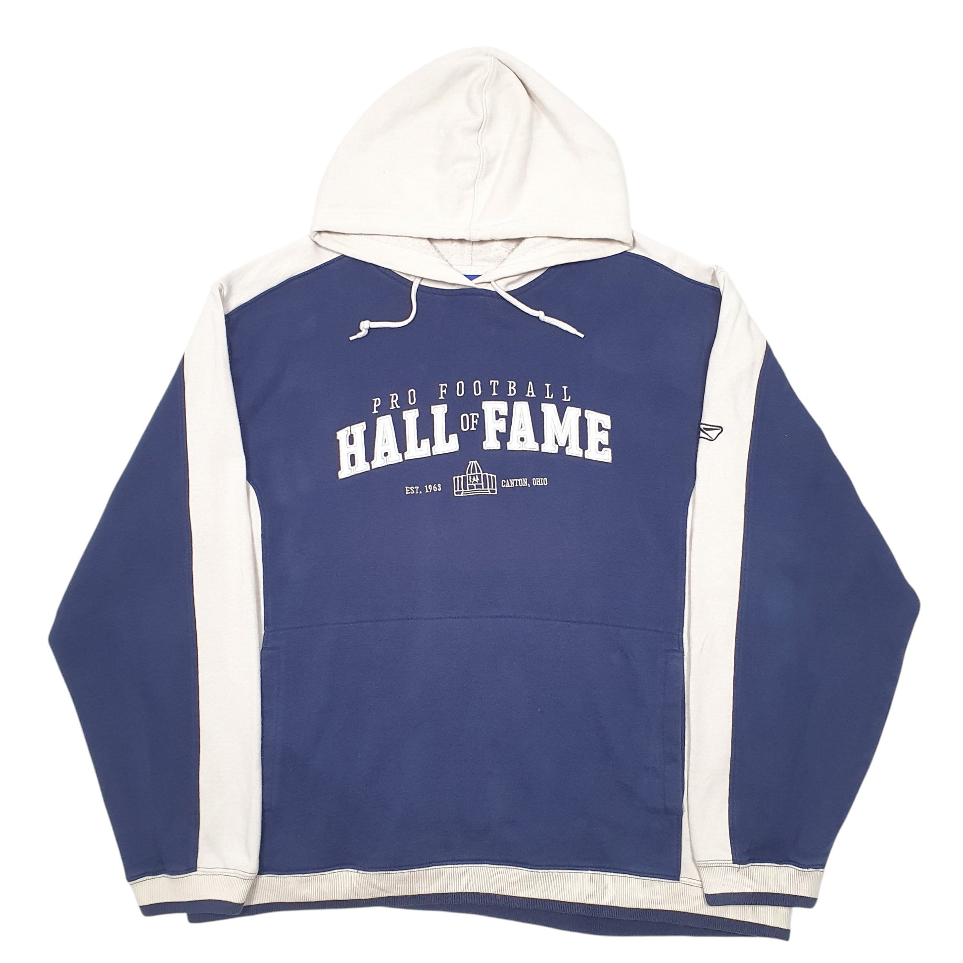 Mens Navy Reebok NFL Hall Of Fame Football Spellout Hoodie Jumper