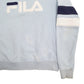 Womens Blue Fila Spellout Crewneck Jumper