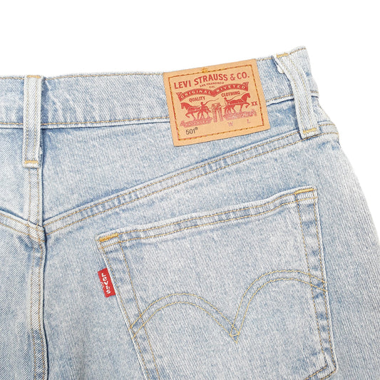 Womens Blue Levis 501 Jorts Hot Pants Disressed Denim Shorts