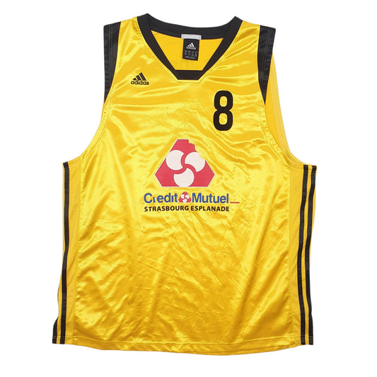 Mens Yellow Adidas Active Wear Clima 365 Vest Jumper