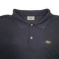 Mens Black Lacoste  Short Sleeve Polo Shirt